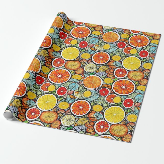 Presente Papel de enrolamento da fruta (Desenrolado)