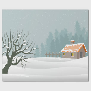 Presente Papel de enrolamento da paisagem de inverno