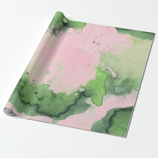 Presente Papel de enrolamento da sorção verde-rosa AKA (Desenrolado)