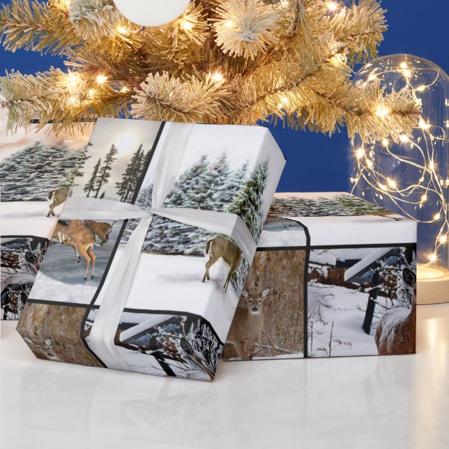 Presente Papel de enrolamento da vida selvagem do veado da  (Feriados)