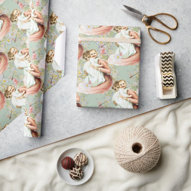 Presente Papel de enrolamento da vitamina do bebê azul (Artesanato)