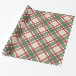 Presente Papel de enrolamento da Xadrez de Natal