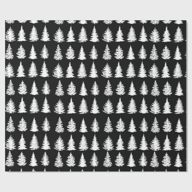 Presente Papel de enrolamento das árvores brancas (Aberto)