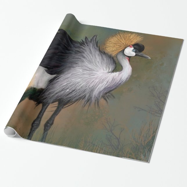 Presente Papel de enrolamento das aves da grua (Desenrolado)