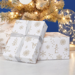Presente Papel de enrolamento das coisas do inverno - Neve