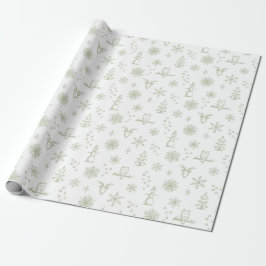 Presente Papel de enrolamento das coisas do inverno - Neve