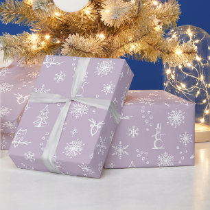 Presente Papel de enrolamento das coisas do inverno - Poeir