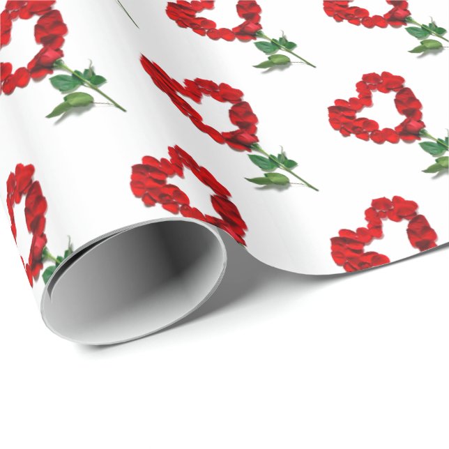 Presente Papel de enrolamento das dia de os namorados de Ro (Ponta do rolo)
