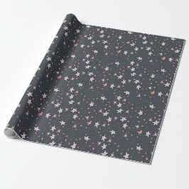 Presente Papel de enrolamento das estrelas festivas