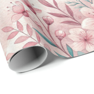 Presente Papel de enrolamento das flores de silicone cor-de