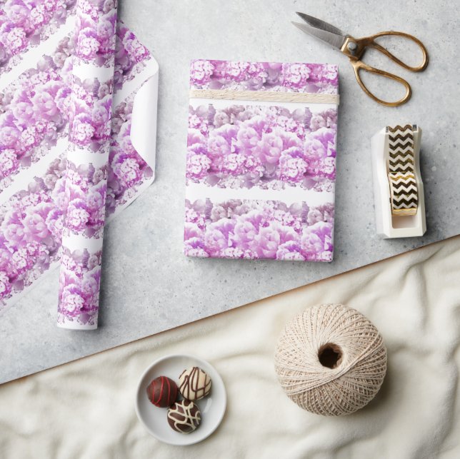 Presente Papel de enrolamento das flores monocromáticas cor (Artesanato)