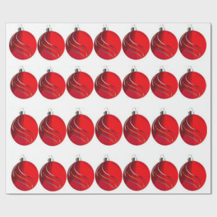 Presente Papel de enrolamento das lâmpadas de Natal Vermelh