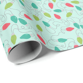Presente Papel de enrolamento das luzes felizes e brilhante
