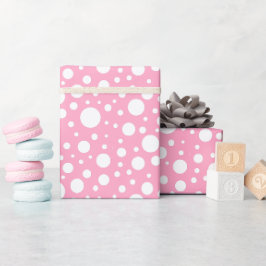 Presente Papel de enrolamento das manchas cor-de-rosa