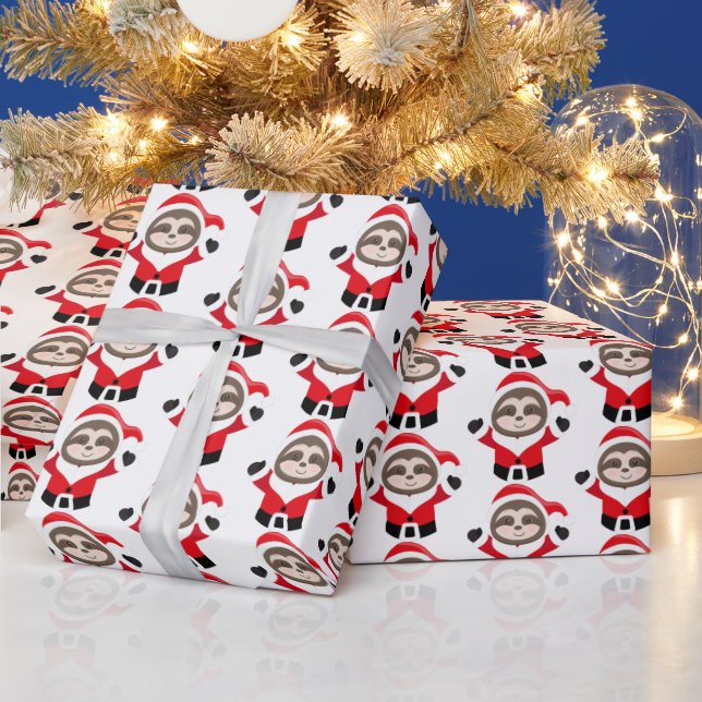 Presente Papel de enrolamento das preguiças-de-natal festiv (Feriados)