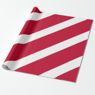 Presente Papel de enrolamento das tiras Vermelhas e Brancas