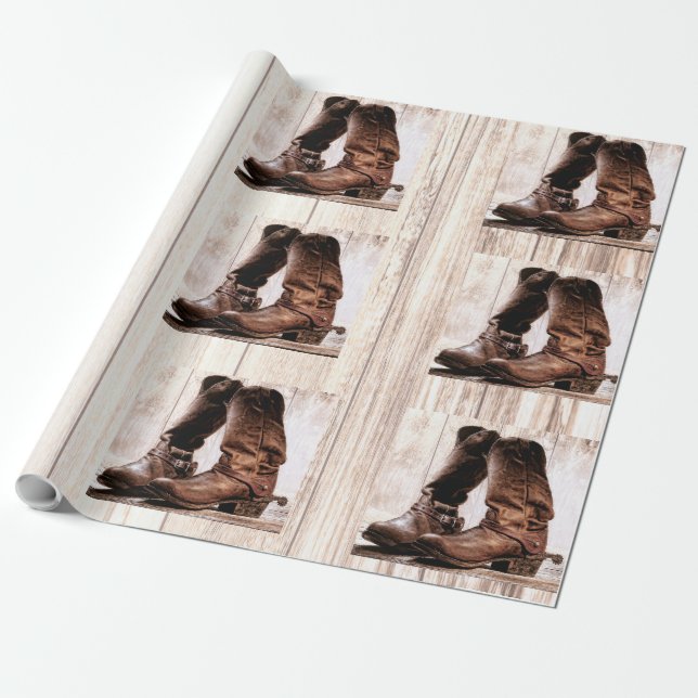 Presente Papel de enrolamento de 60 lb Botas-rolantes no pa (Desenrolado)