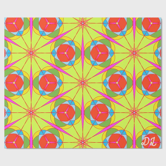 Presente Papel de enrolamento de Abstrato de padrão único (Aberto)