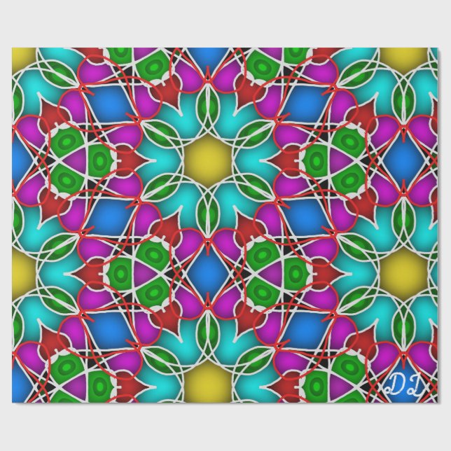 Presente Papel de enrolamento de Abstrato de padrão único (Aberto)