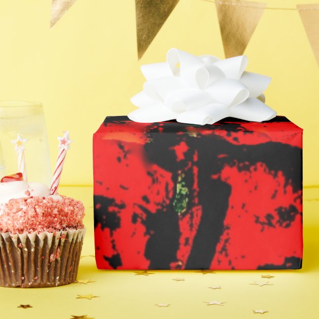 Presente Papel de enrolamento de abstrato laranja, delícia  (Festa de aniversário)