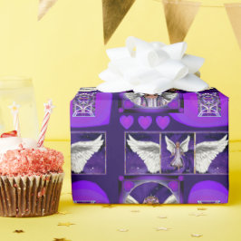 Presente Papel de enrolamento de almas roxas