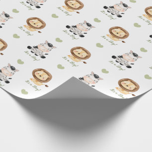 Presente Papel de enrolamento de animais Safari (Personaliz