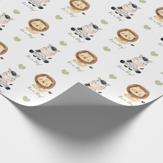 Presente Papel de enrolamento de animais Safari (Personaliz (Ponta)