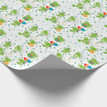 Papel de enrolamento de aniversário do sapo