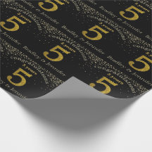 Papel de enrolamento de aniversário Dourado com br