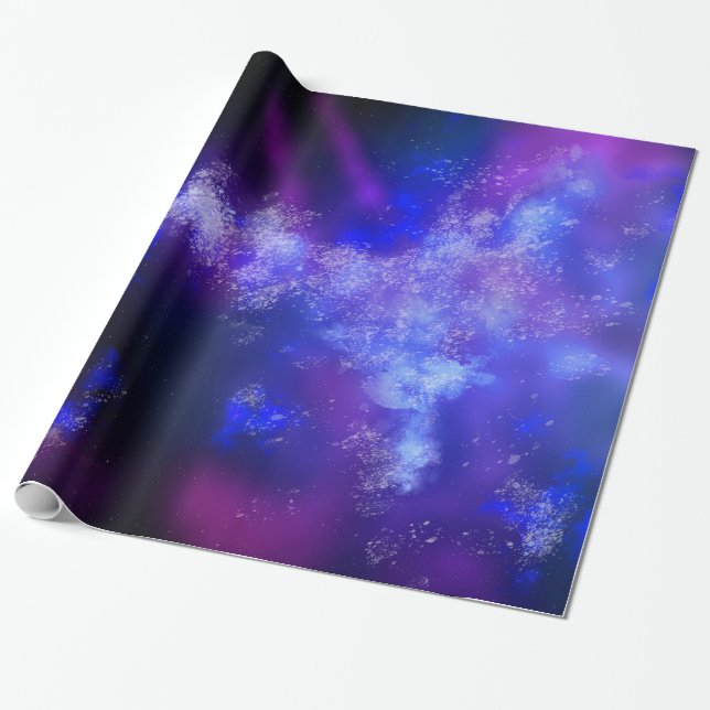 Presente Papel de enrolamento de apphire azul-céu noturno (Desenrolado)