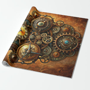 Presente Papel de enrolamento de arte em Steampunk