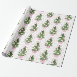 Presente Papel de enrolamento de árvores de Natal da Chinoi