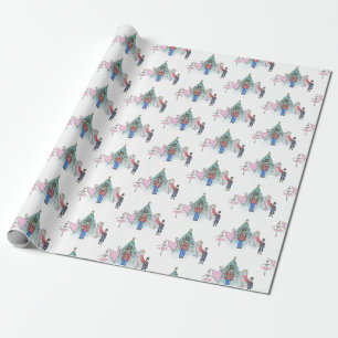 Presente Papel de enrolamento de árvores de Natal de Nutcra