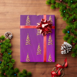 Presente Papel de enrolamento de árvores de Natal estilizad
