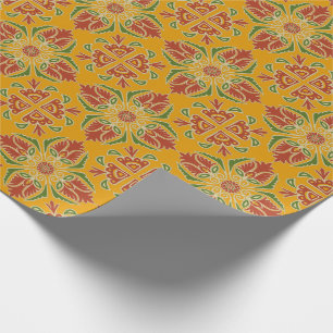 Presente Papel de enrolamento de Azulejos Floral Talavera