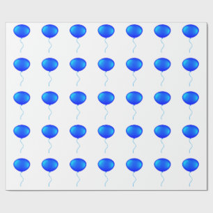 Presente Papel de enrolamento de balões azuis