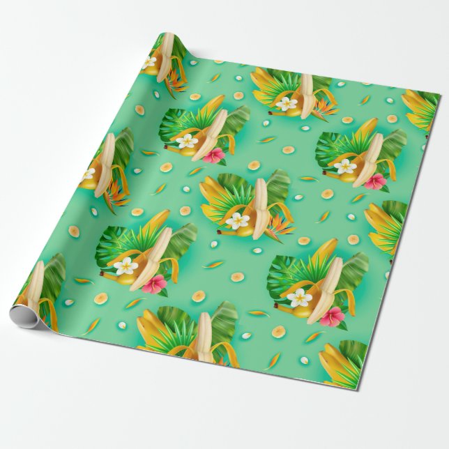 Presente Papel de enrolamento de bananas (Desenrolado)