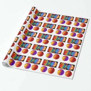 Presente Papel de enrolamento de basquetebol de pop Art
