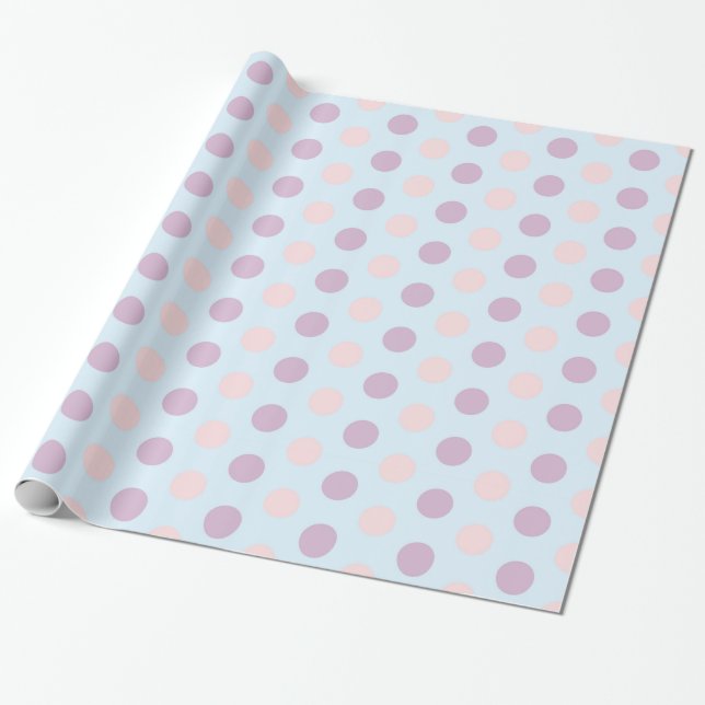Presente papel de enrolamento de bolinhas pastel (Desenrolado)