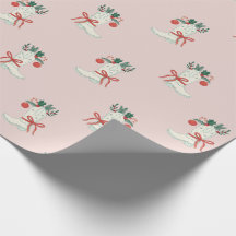 Papel de enrolamento de botas de cowboy natalino