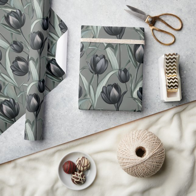 Presente Papel de enrolamento de Buquês de Tulipas de Sangu (Artesanato)