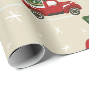 Presente Papel de enrolamento de caminhões de Natal