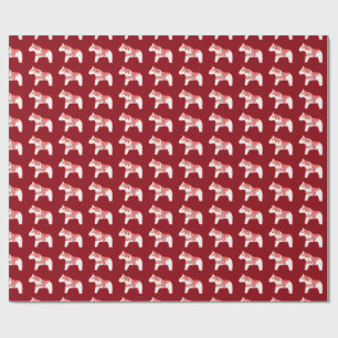 Presente Papel de enrolamento de cavalos selvagens vermelho