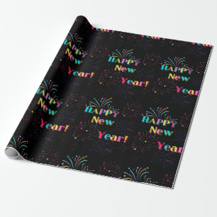 Presente Papel de enrolamento de celebração de felizes anos