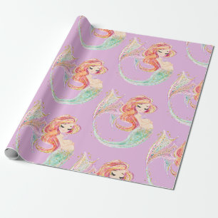 Presente Papel de enrolamento de CHÁS DE FRALDAS de MERMAID