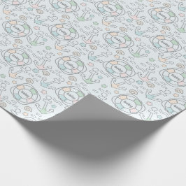 Presente Papel de enrolamento de Chás de fraldas náuticos