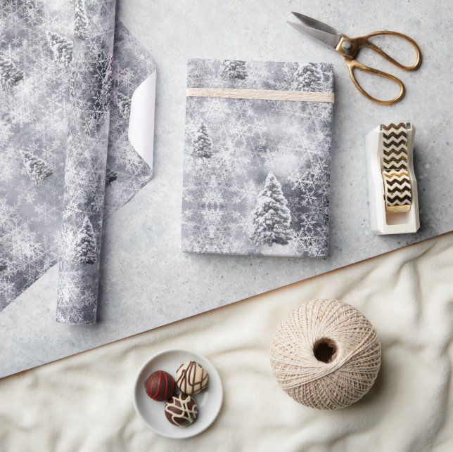 Presente Papel de enrolamento de Cinzas de árvores de Abstr (Artesanato)