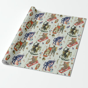 Presente Papel de enrolamento de colagem do Krampus