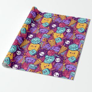 Presente Papel de enrolamento de Comidas Kawaii