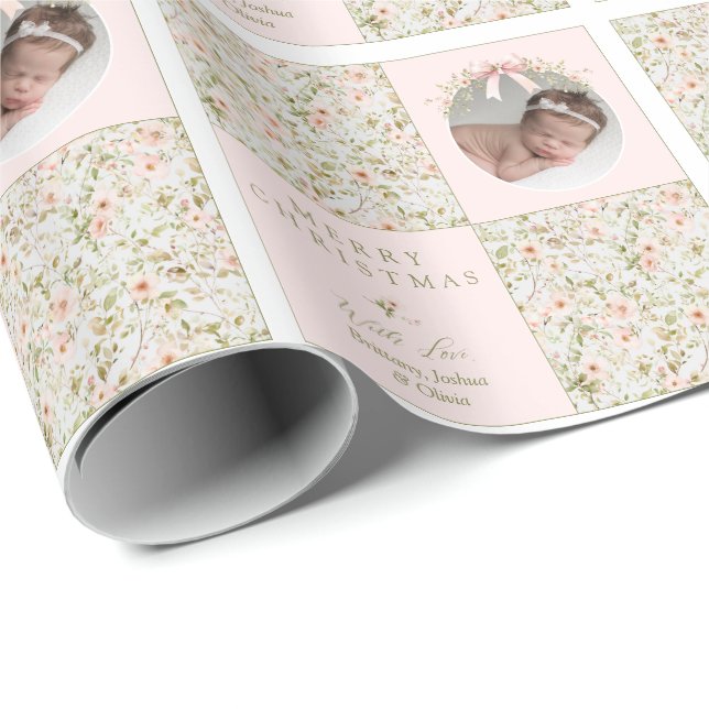 Presente Papel de enrolamento de coquetes, cor-de-rosa, par (Ponta do rolo)